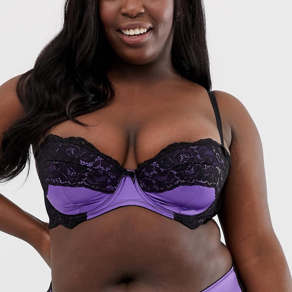 NWT Asos Curve Purple Lace Bra